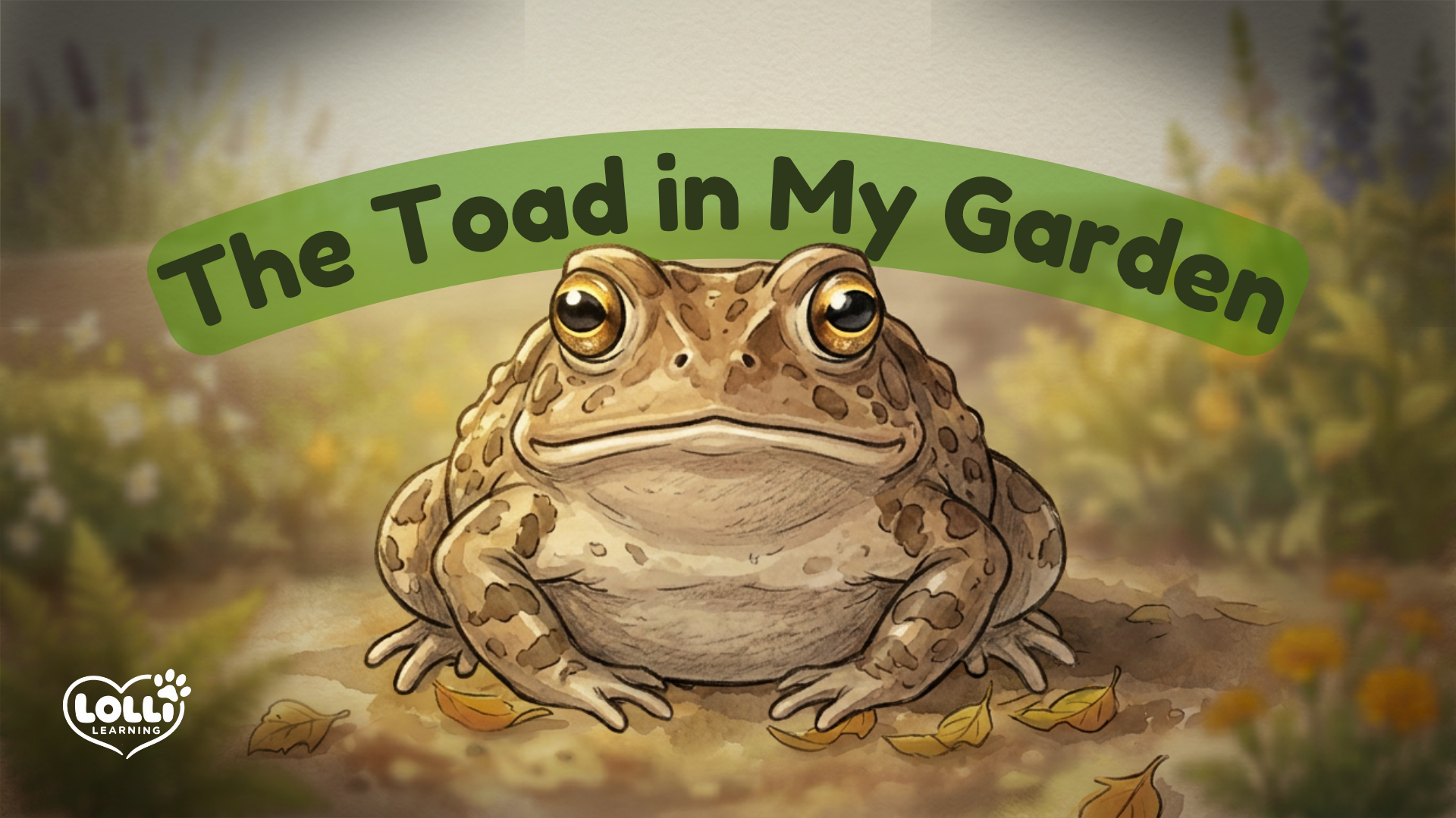 The Toad in My Garden — watch the read-a-loud on YouTube
